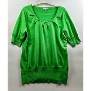 New York & Company Women's Scoop Neckline Top Stretchy Sweater St. Patrick Green